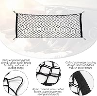Vista 3 de Hanemia Red de carga trasera para automóvil, red organizadora de almacenamiento elástica ajustable, red de almacenamiento de carga para maletero
