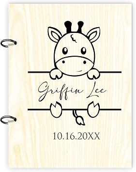 Baby Shower Card Keeper | New Baby Card Storage | Safari Birthday Card Binder | Wooden Card Keeper | Baby Photo Album | Gift for New Parents