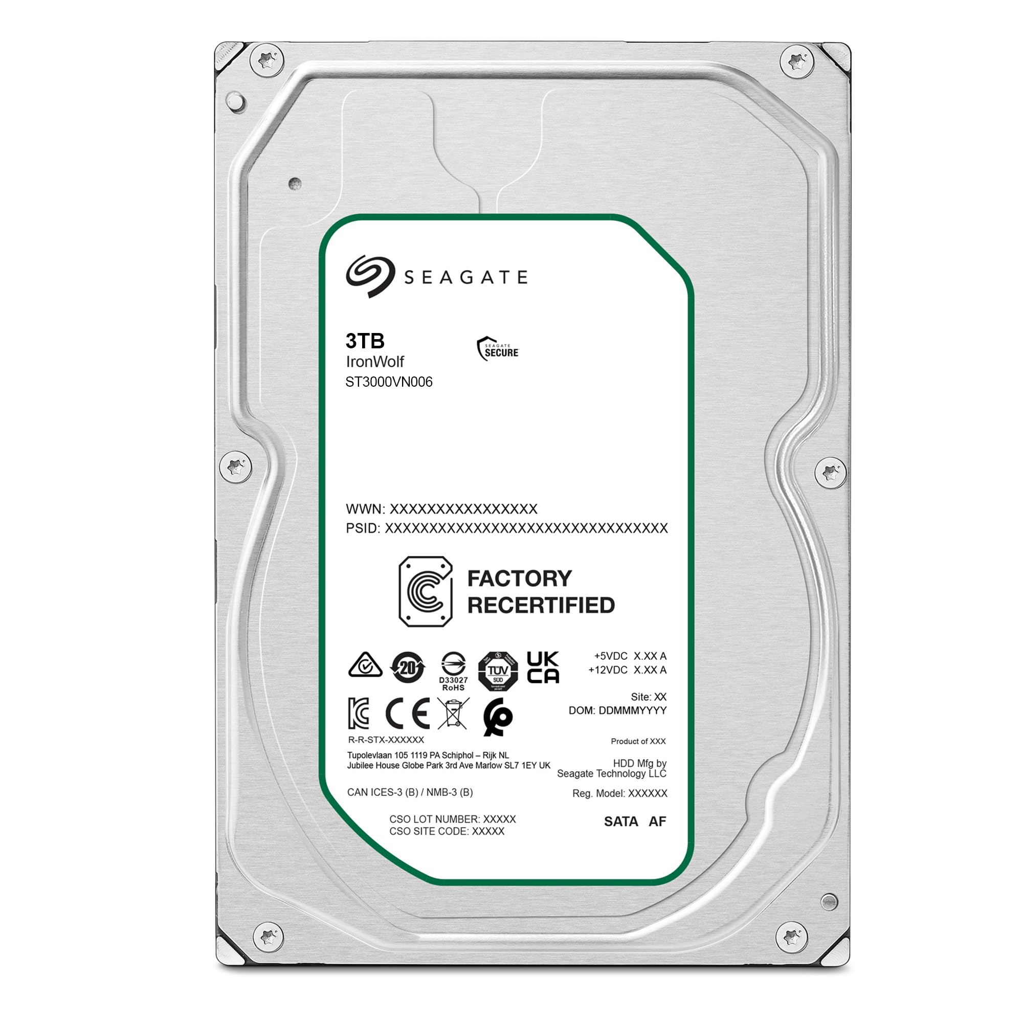 Amazon | 【整備済み品】Seagate シーゲイト 3TB IronWolf NAS用 3.5