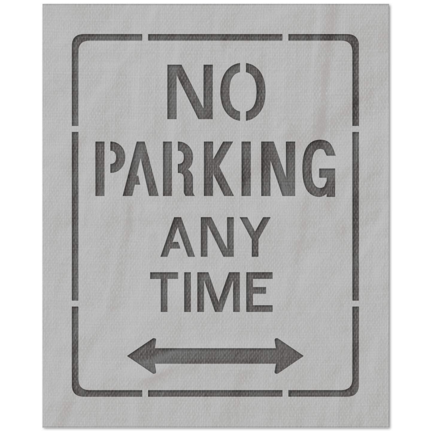 Stencil Stop No Parking Any Time Sign Stencil - Reusable for DIY Projects, Painting, Drawing, Crafts - 14 Mil Mylar Plastic (19 x 24 inches)-image-19