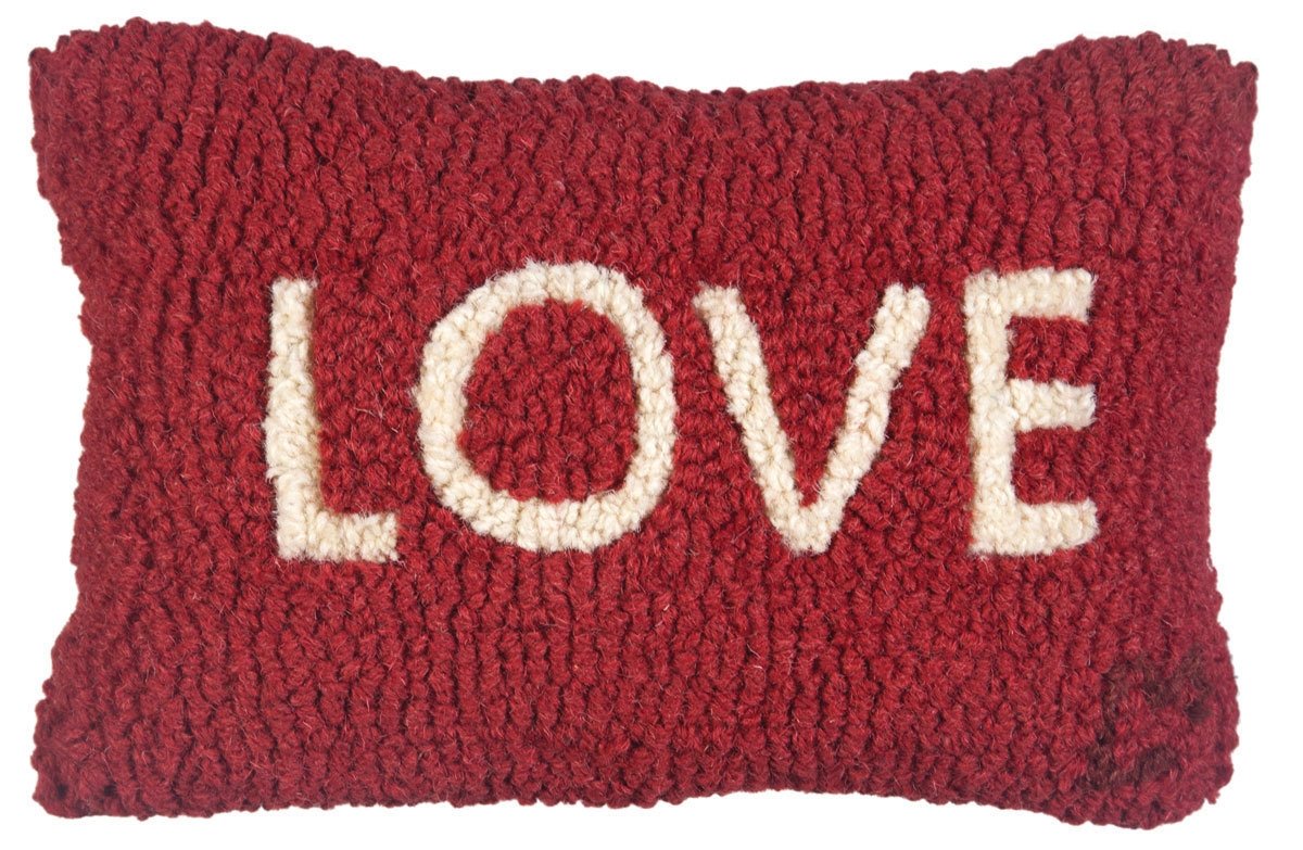 Love on Red 8"x12" Pillow