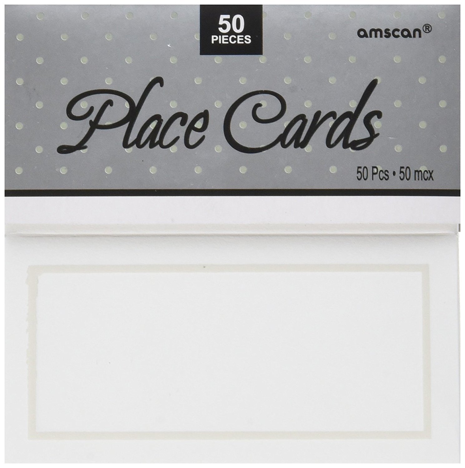 White Pearlized Wedding Place Cards 50ct | Wedding and Engagement Party