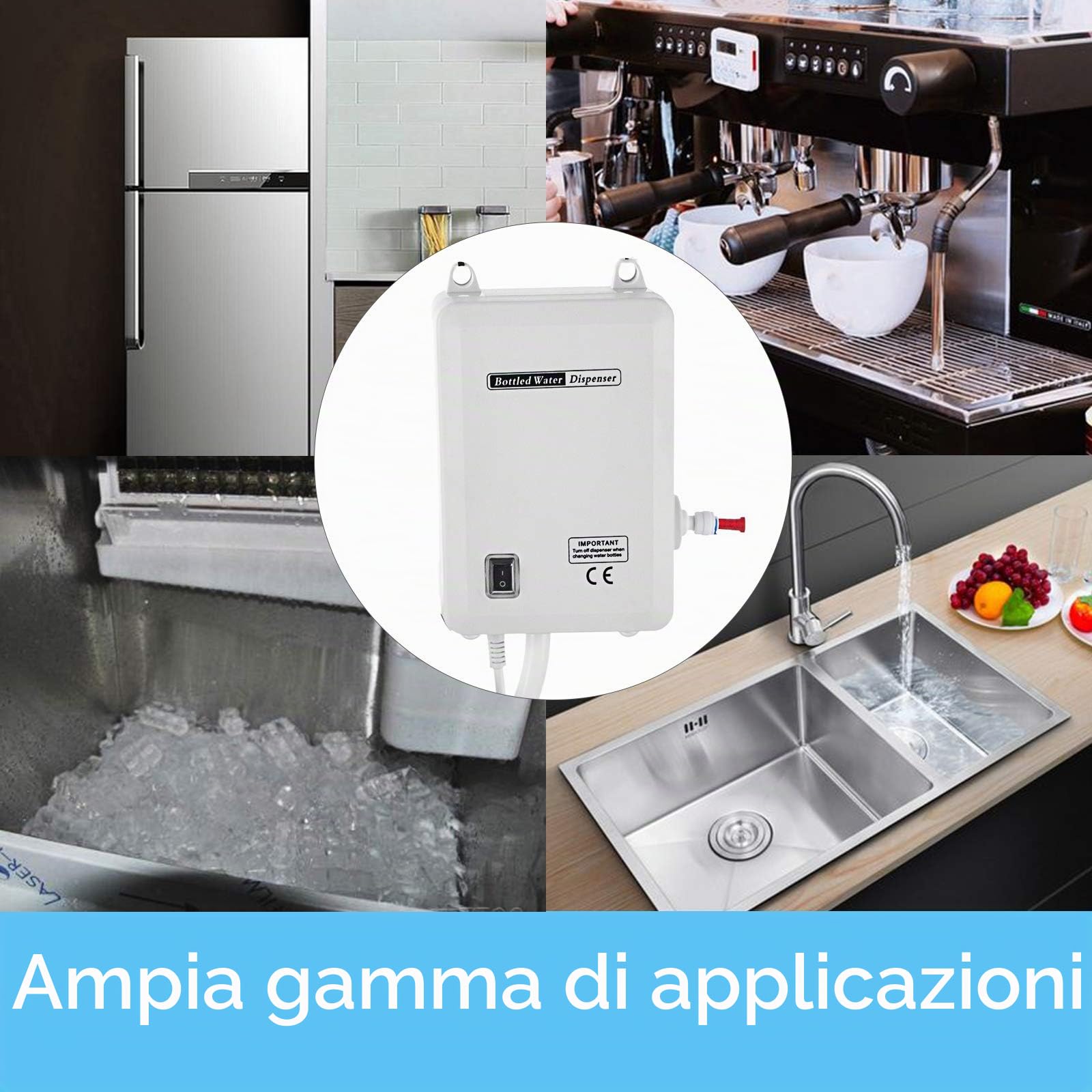 Pompa di Erogazione 3,78 L/min, Pompa di Erogazione dell Acqua 35W, Sistema di Acqua in Bottiglia, 40 PSI 11-22L, Sistema di Erogazione di Acqua in Bottiglia