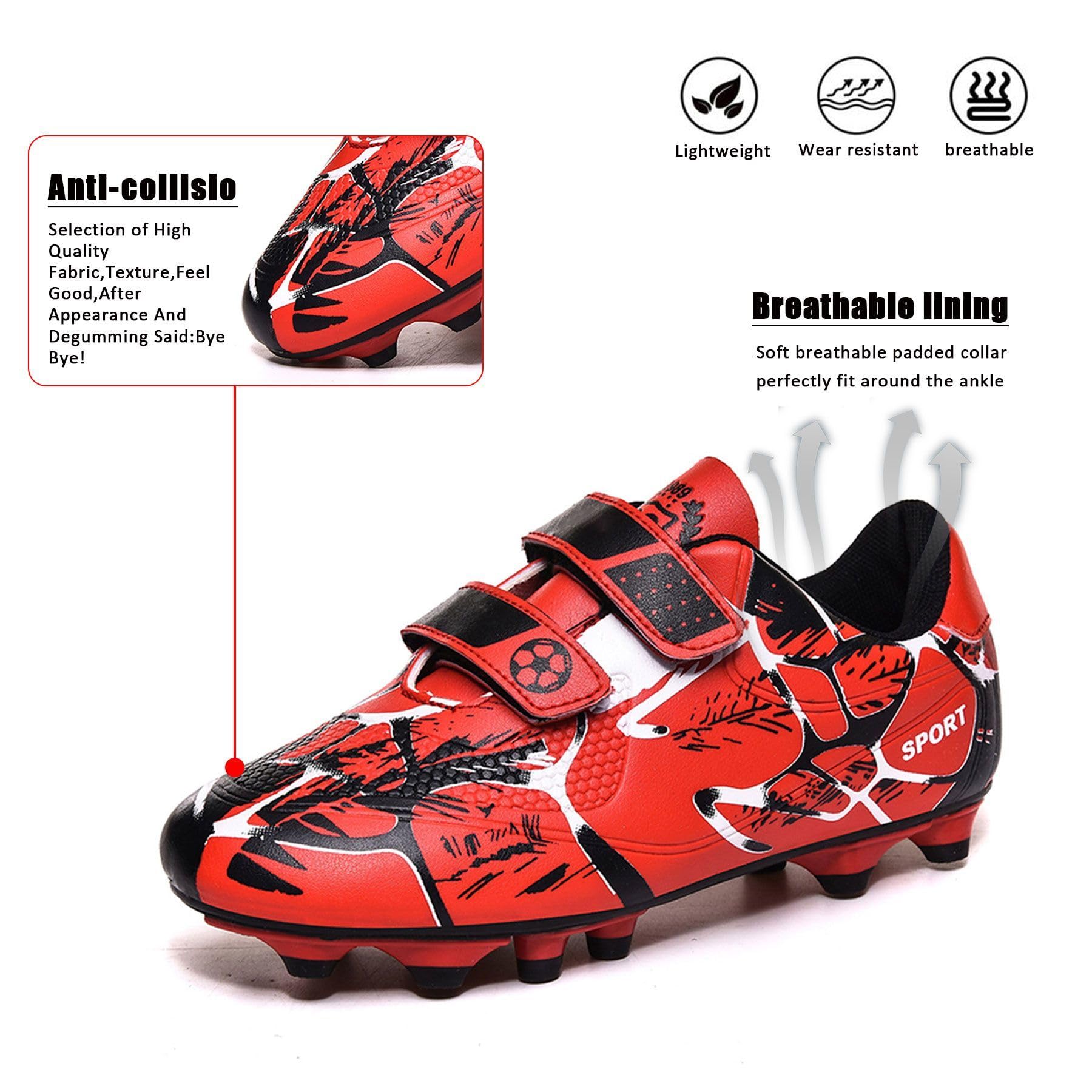 Chaussures de Football Enfant FG/AG Professionnel Plein Air pour Garçon Football Boots TF Chaussures d'Entraînement de Football Adolescents Basses Antidérapant