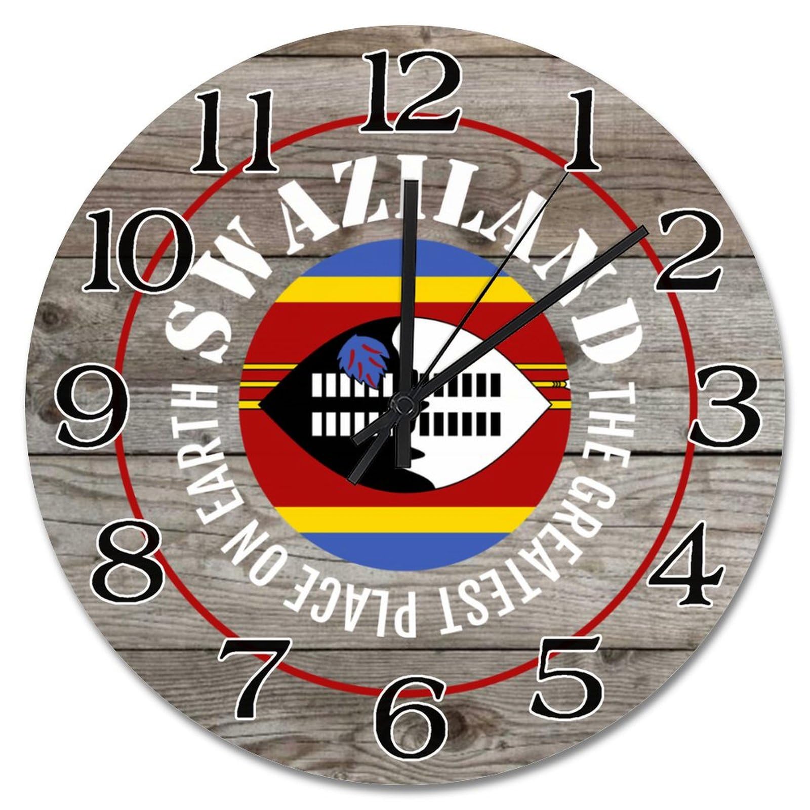 Horloge murale drapeau du Swaziland cadeau de qualite superieure pour les passionnes de voyage