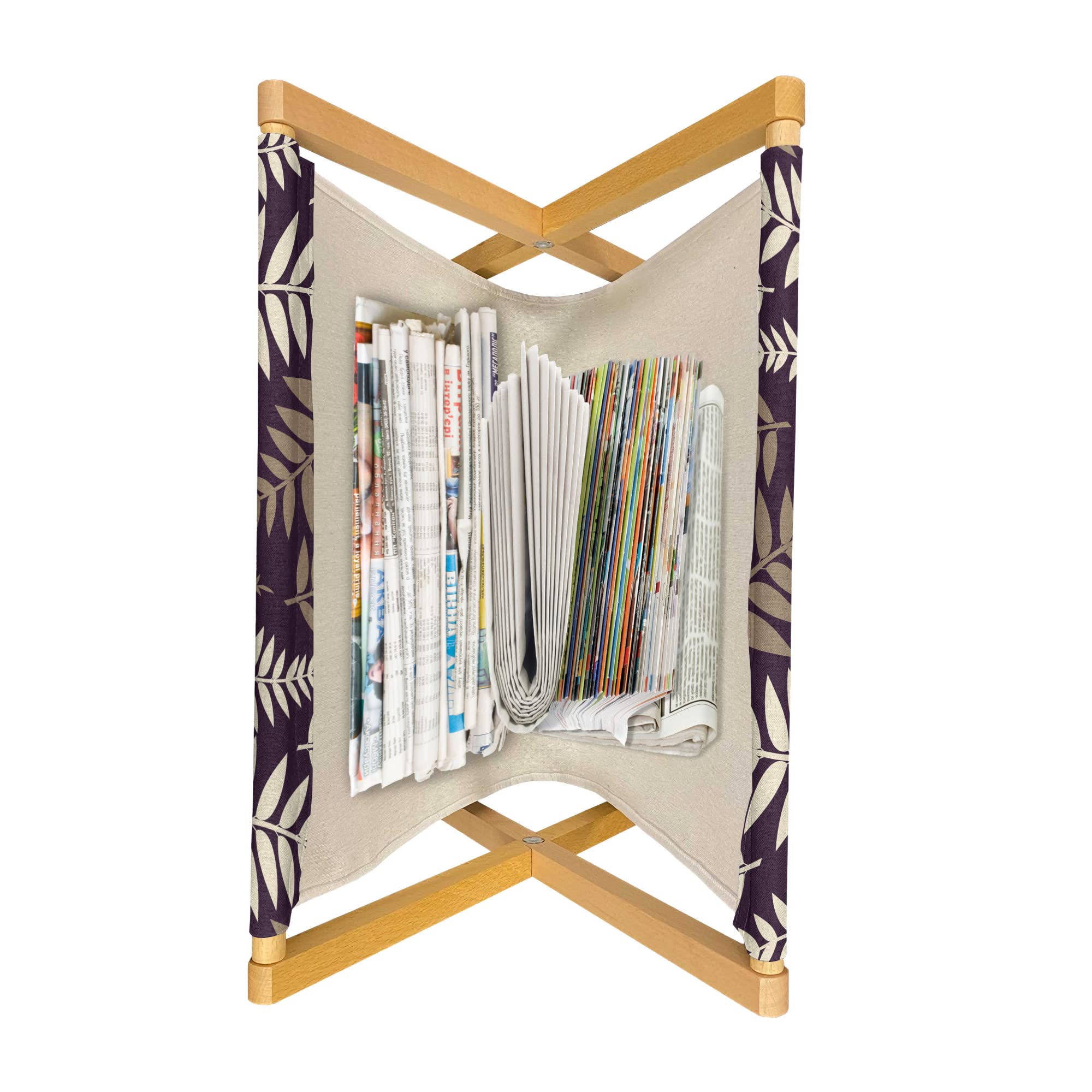 Amazon.com: Ambesonne Art Deco Magazine and Book Holder, Leaves