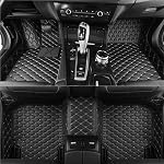 Custom Car Foot Mats - All Weather, Waterproof, Anti-Slip Personalized Car Mat Perfect for Car, Truck, SUV (Black Red)