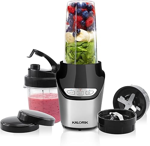 Miniatura 2 de Kalorik Juego de licuadora nutricional de 8 piezas, negro (NBL 43216 BK)