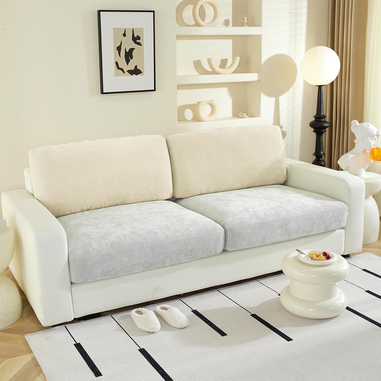 WEYOND Large Backrest Cushion Covers Super Stretch Backrest