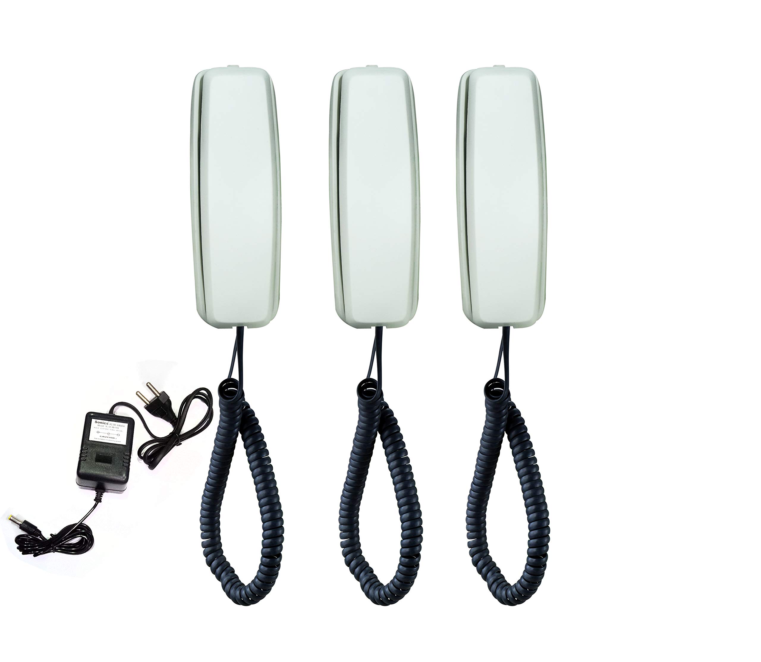 Sonics Corded Intercom SS-IN-100 (1+2) 3 line (Expendable up to 9 Lines) Intercom System