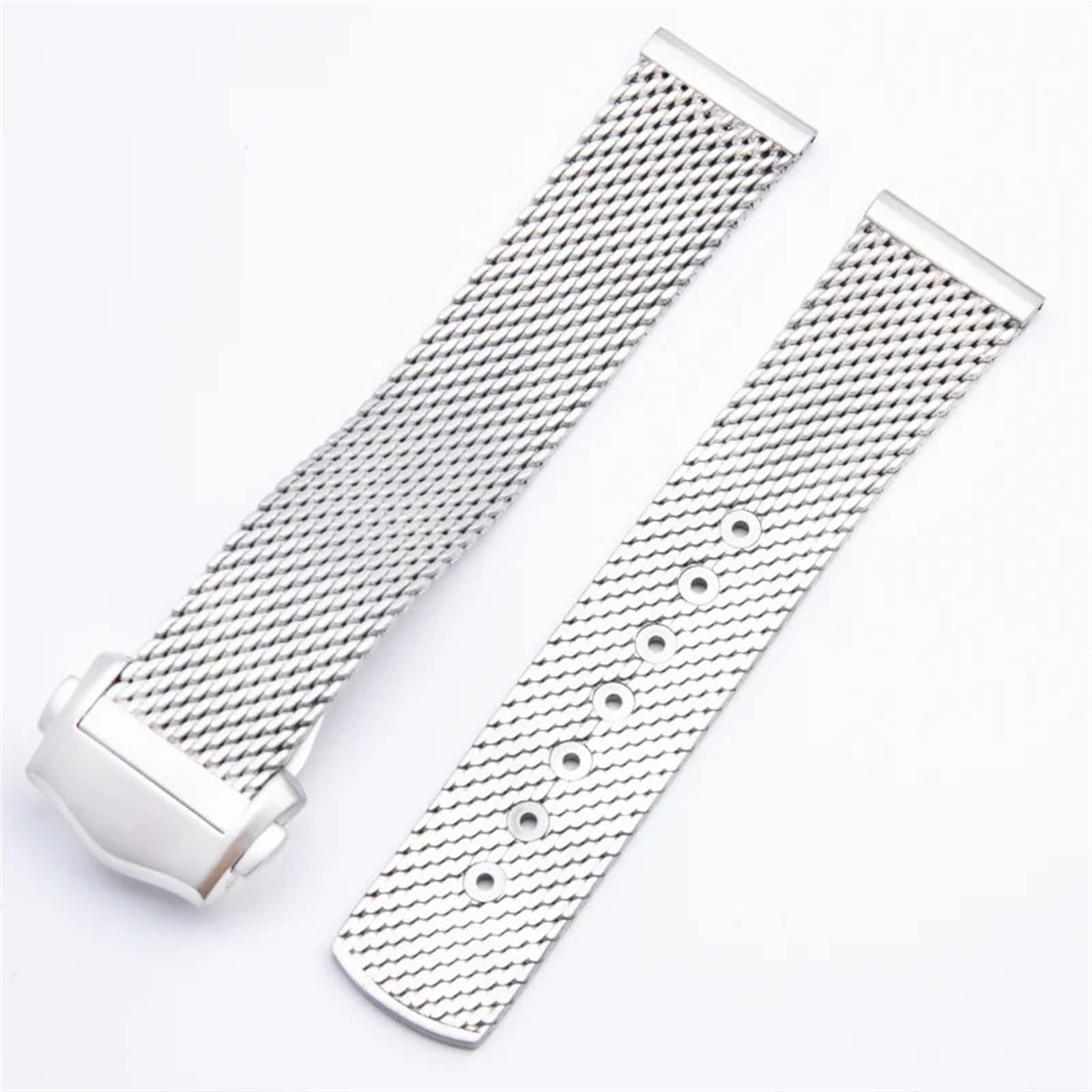 20 mm 316L-Stahlketten-Armband, passend für Omega-Armband 007, Seamaster Diver 300, Ersatz für Milanaise-Edelstahlgürtel