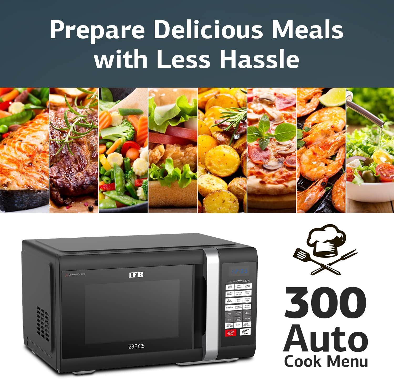 IFB 28 L Convection Microwave Oven (28BC5, Black)