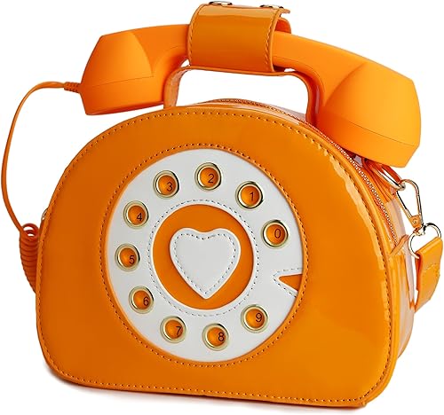 Miniatura 2 de QiMing Bolso bandolera para teléfono con esfera retro, bolso de micrófono móvil de PU para mujer