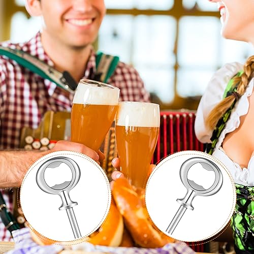 Miniatura 7 de Kit de abridor de botellas de metal, abridor de botellas en blanco, acero inoxidable, accesorios para el día de San Valentín, boda, fiesta de vino,