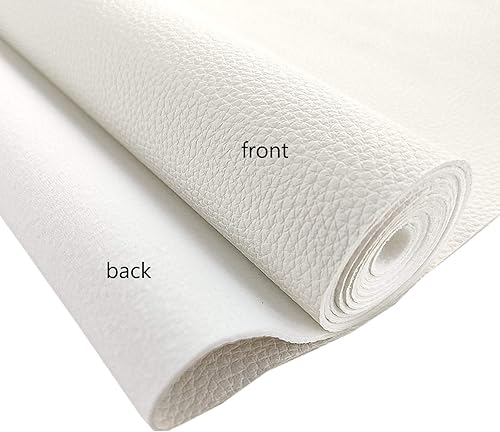 Miniatura 10 de AOUXSEEM - Piel sintética con acabados nacarados para manualidades, tela de poliuretano metalizado con parte trasera de algodón, 1 mm de grosor,