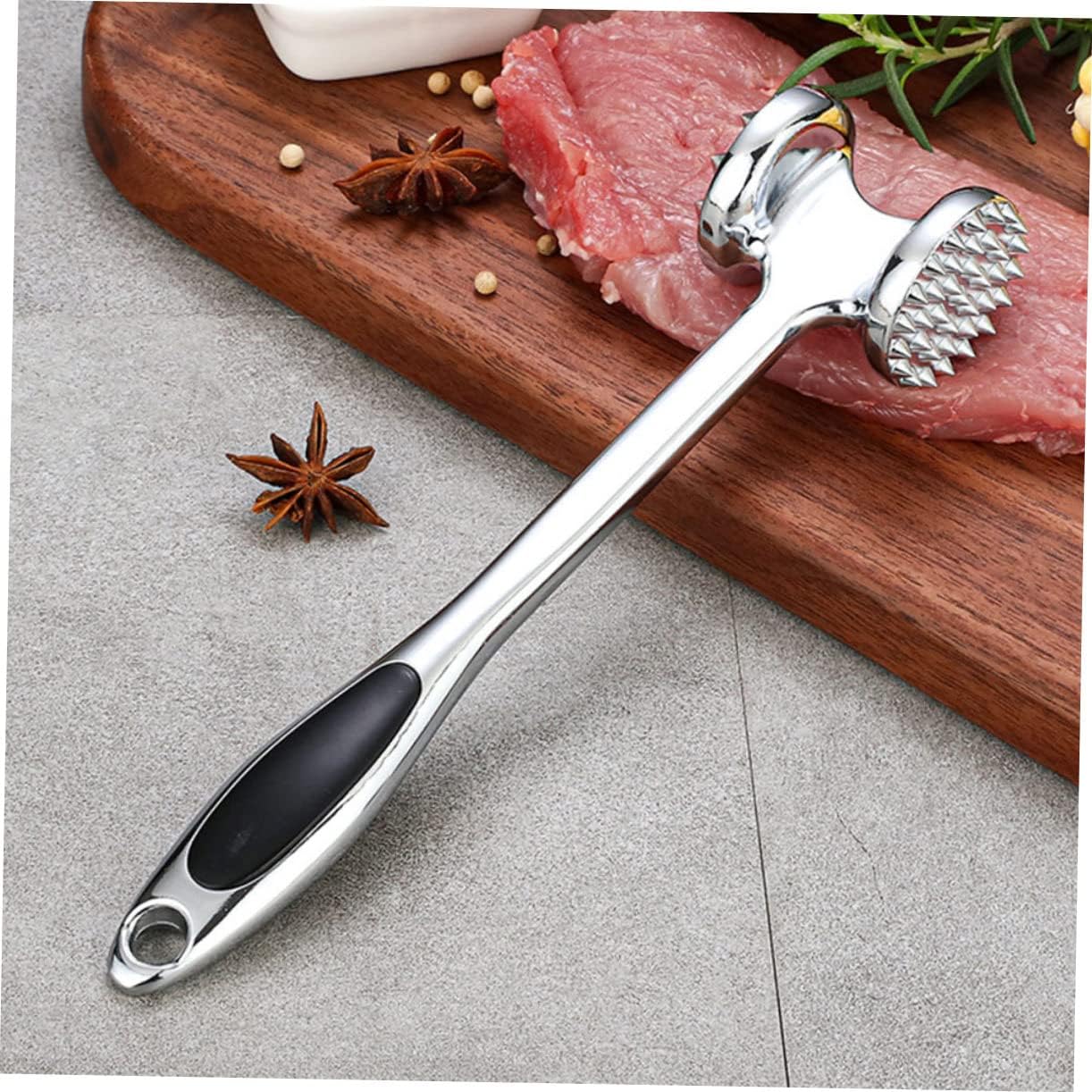 Mikinona Meat Hammer Meat Mallet Tenderizer Tool Chicken Pounder Zinc Alloy Nails Mallet
