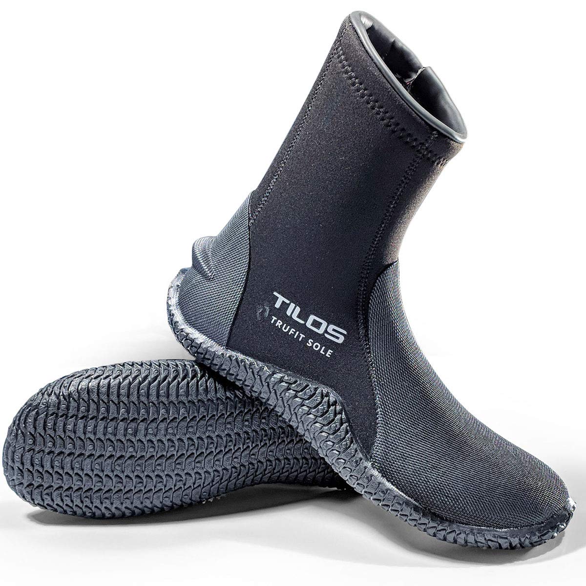 Tilos TruFit Dive Boots - Ergonomic Scuba Booties, 3-7mm
