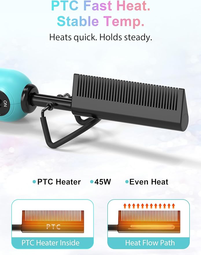 Peine Caliente Eléctrico para Cabello con Cerámica miniatura 5