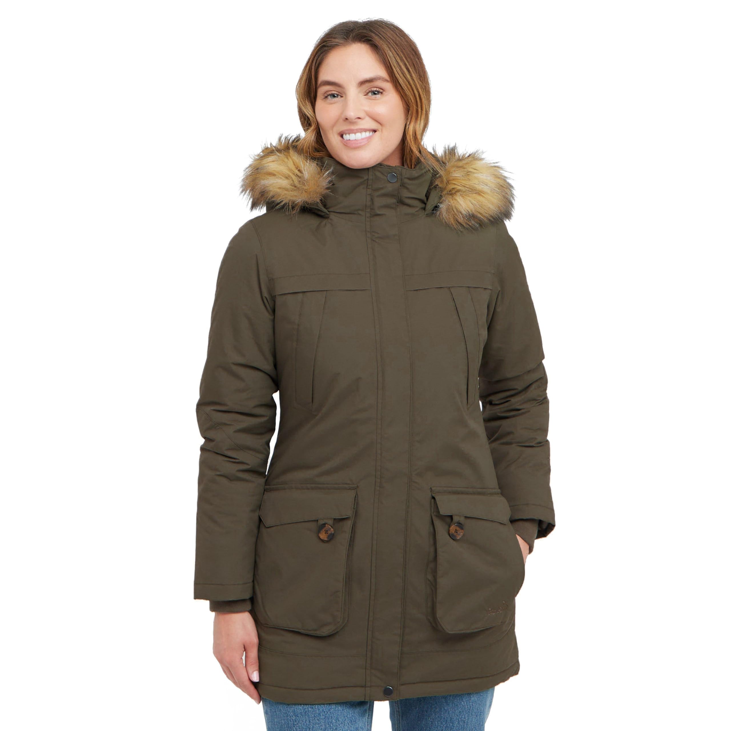 Peter Storm Women's Paloma Parka Khaki Size 10