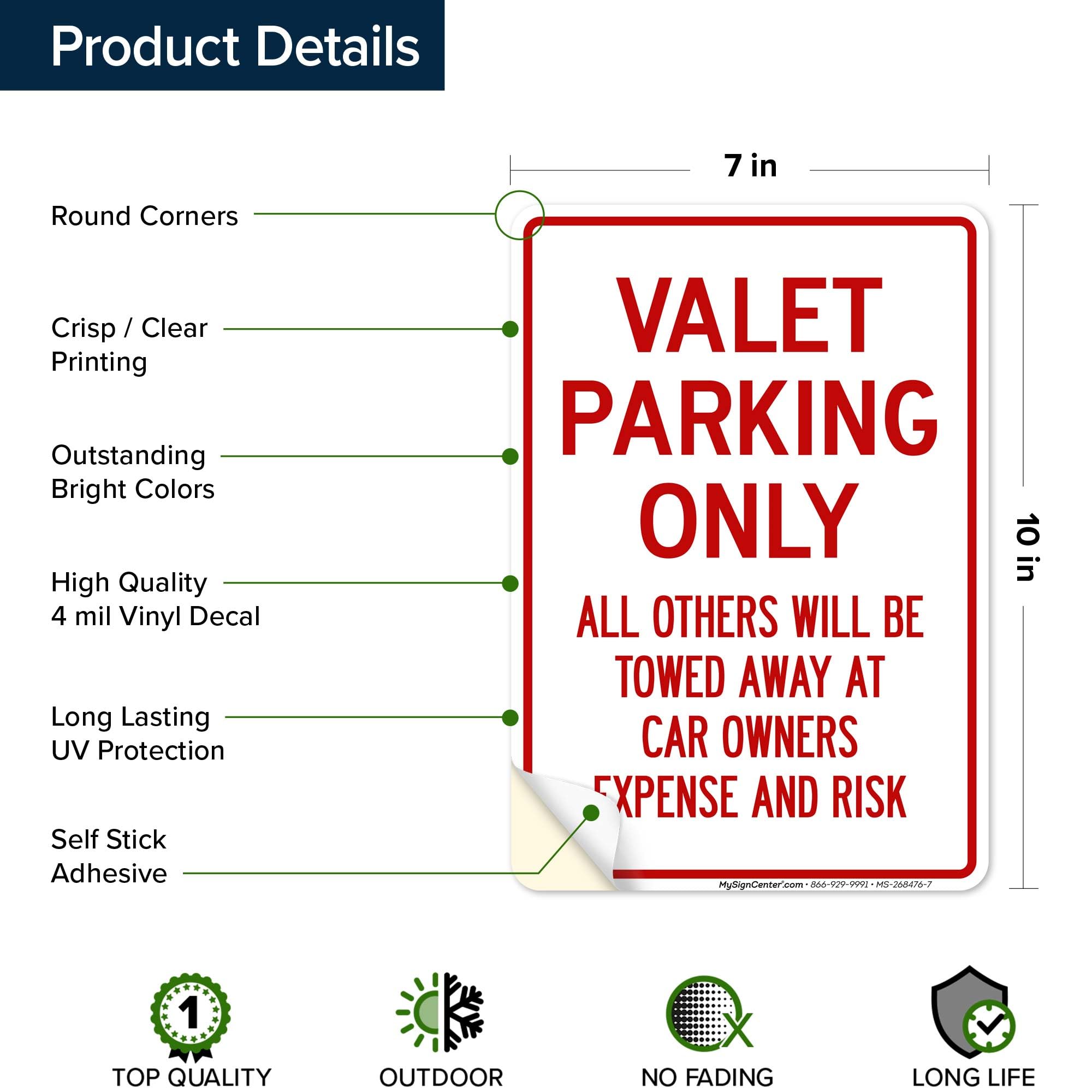 ℳ. Amazon.com: Letrero remolcado con valet parking Only All