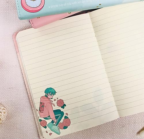 Miniatura 7 de Diario de anime, diario lindo, diario kawaii, lindo cuaderno japonés, diario estético lindo, papel de calidad premium, 5 x 7 pulgadas, 5.1 x 7.1 in,