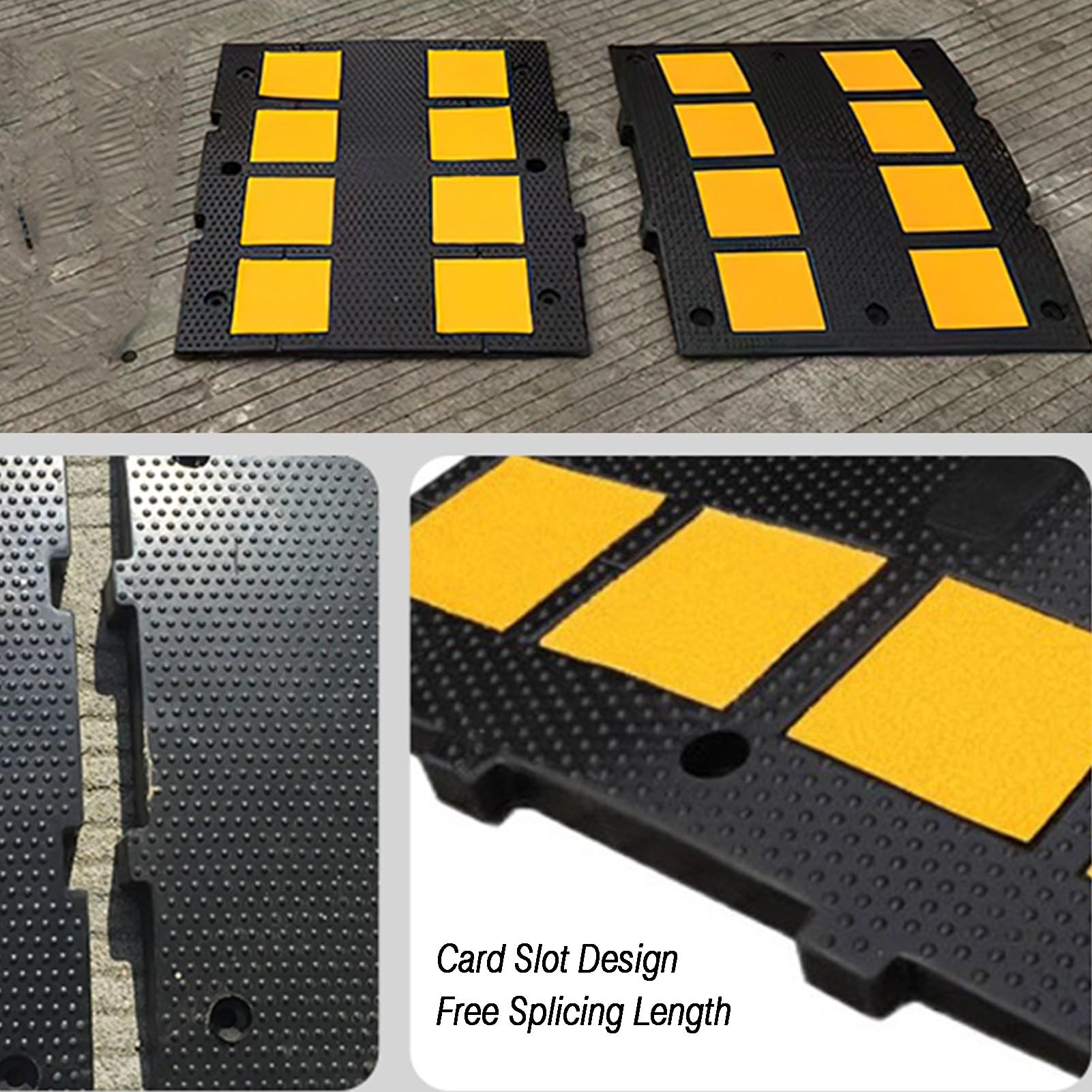 Rubber Speed Bump,Rubber Threshold Ramp Pad School Entrance,23.62