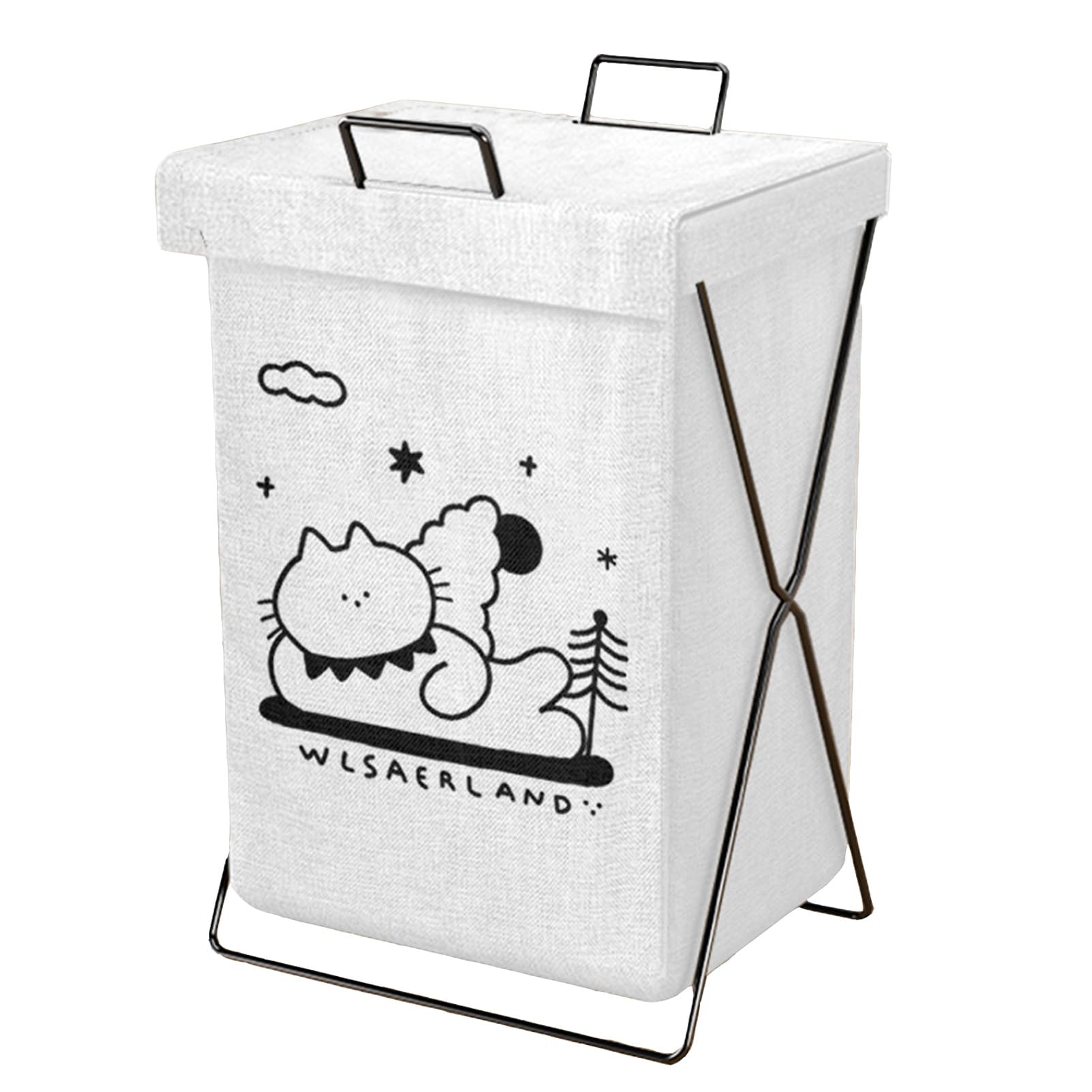 Large Capacity Foldable Dirty Clothes Storage Basket Dirty Clothes Basket, Cotton and Linen Household Laundry Bin, Floor Bathroom Dirty Clothes Storage Basket
