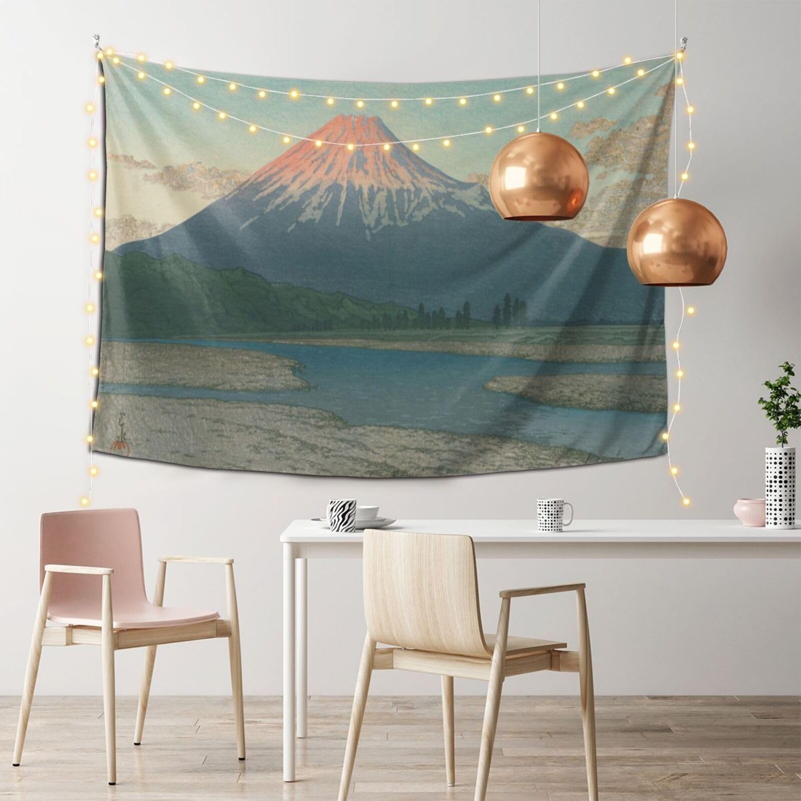 Amazon.co.jp: タペストリー 川瀬巴水 富士川 浮世絵 ポスター