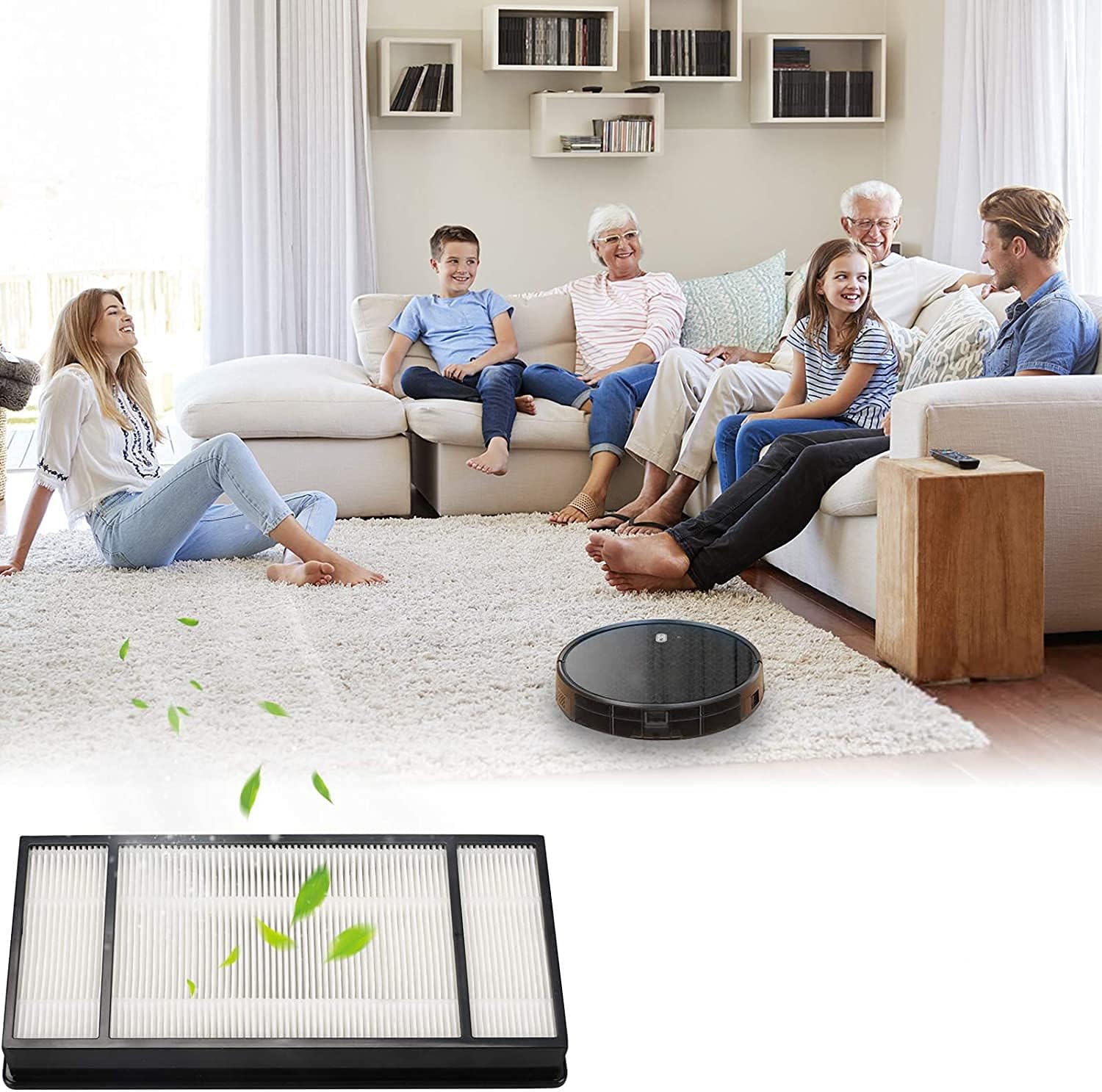 4 Pack HRF-H1 HRF-H2 / Filter (H) + 8 Pack Carbon Pre Filter Compatible with Honeywell HPA060, HPA160, HPA050, HPA150, HHT055, HHT155 - Image 4