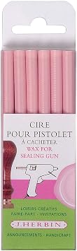 Herbin Pearlescent Glue Gun Wax - 4 3/4 Long - Baby Pink