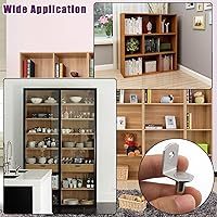 Vista 6 de Clavijas de soporte de estante de 1/4 pulgada, clavijas de soporte para estantes de gabinete, clavijas de soporte de estante con orificio, clavijas