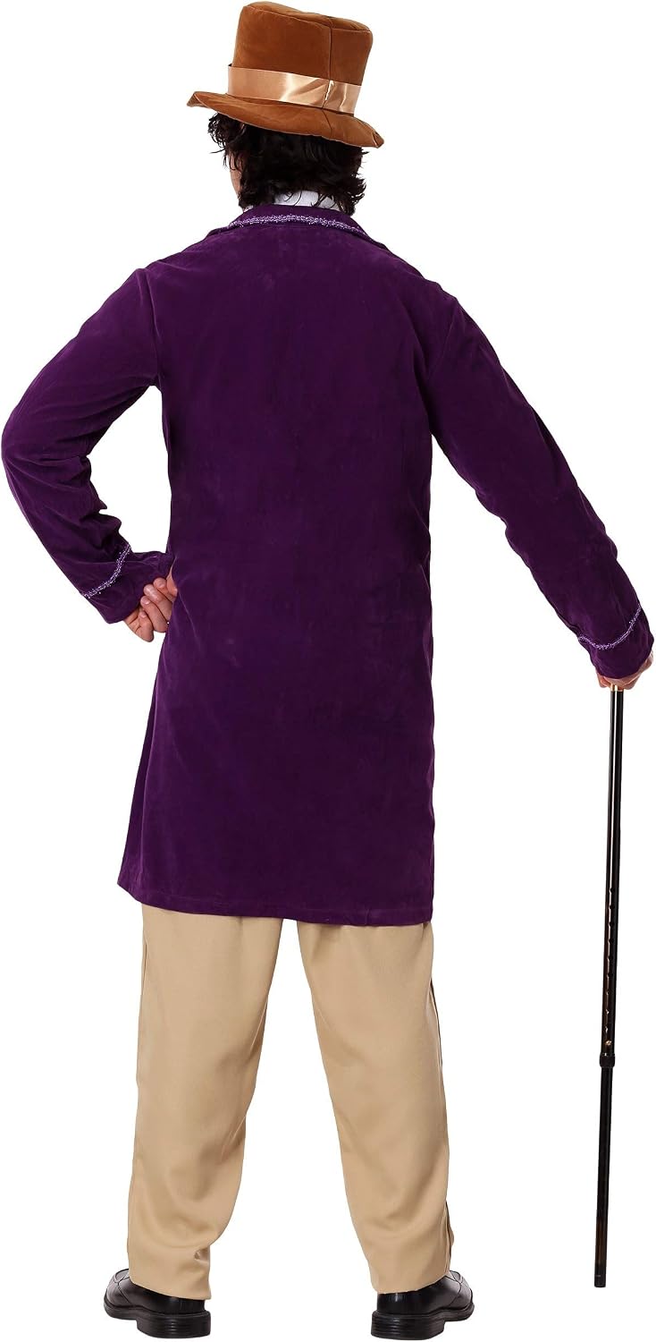 Fun Costumes Adult Candy Man Purple Jacket Costume, Velour Jacket Cosplay for Men | Large