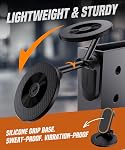 GolbinBox Magnetic Gym Phone Holder for MagSafe, All Metal Dual-Magnet Mount for iPhone and Android, 360° Adjustable Tri-Axis, Gym Essentials for Bodybuilder Men Women Recording Fitness Exercise,Black