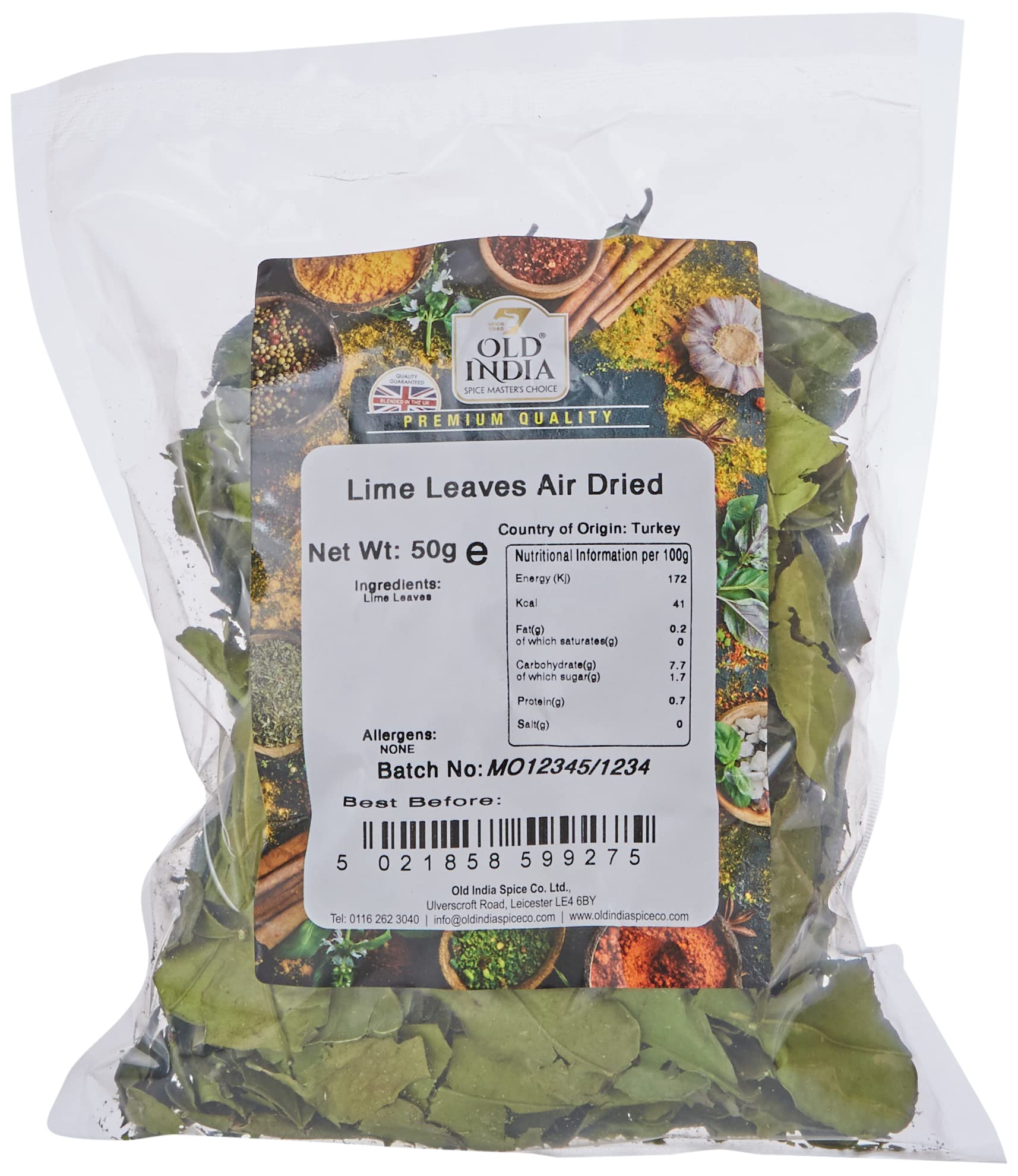Old India Lime Leaves Air Dried 50g