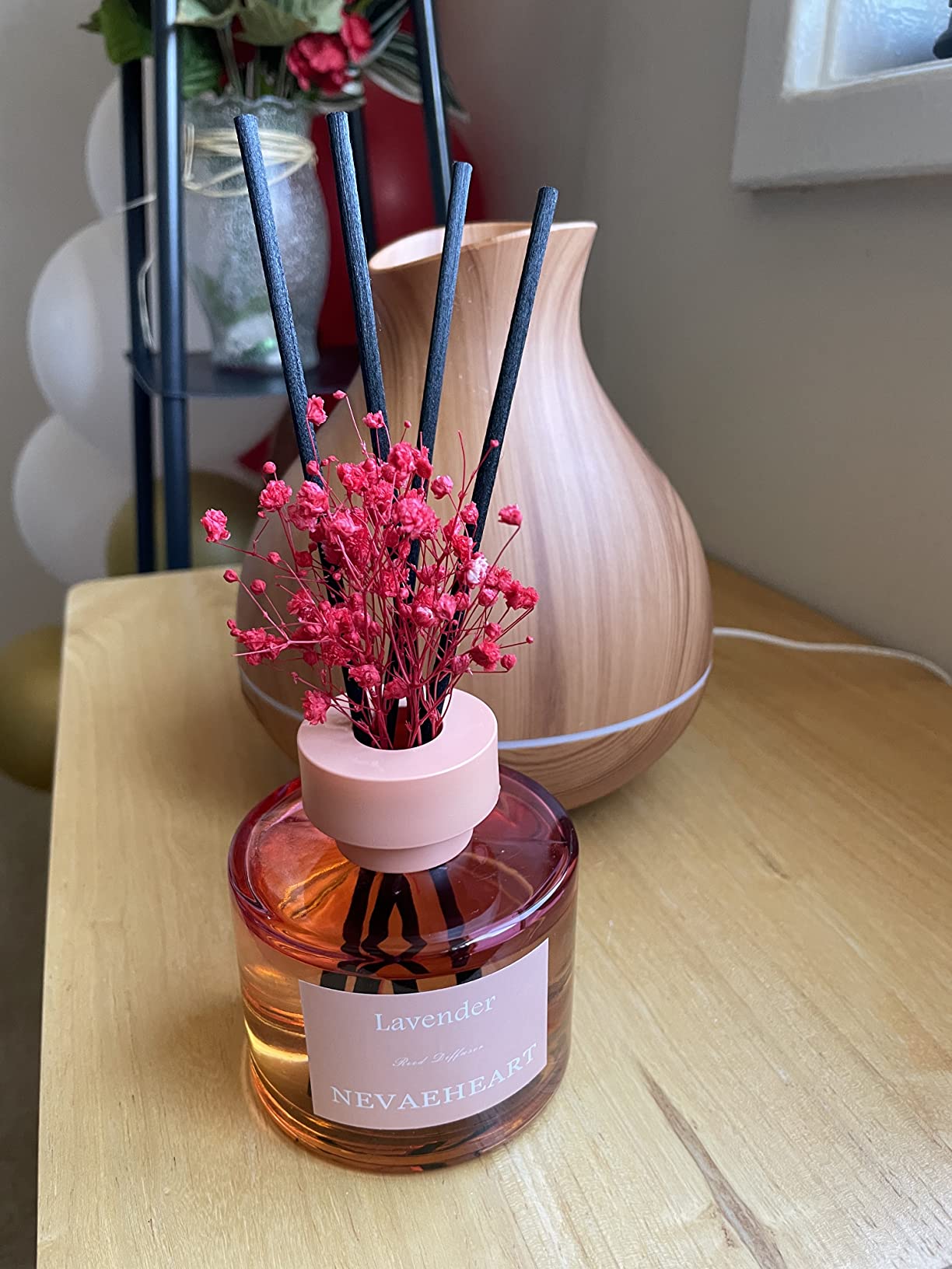 2/mo Finance NEVAEHEART Preserved Real Flower Reed Diffuser, Jasmine