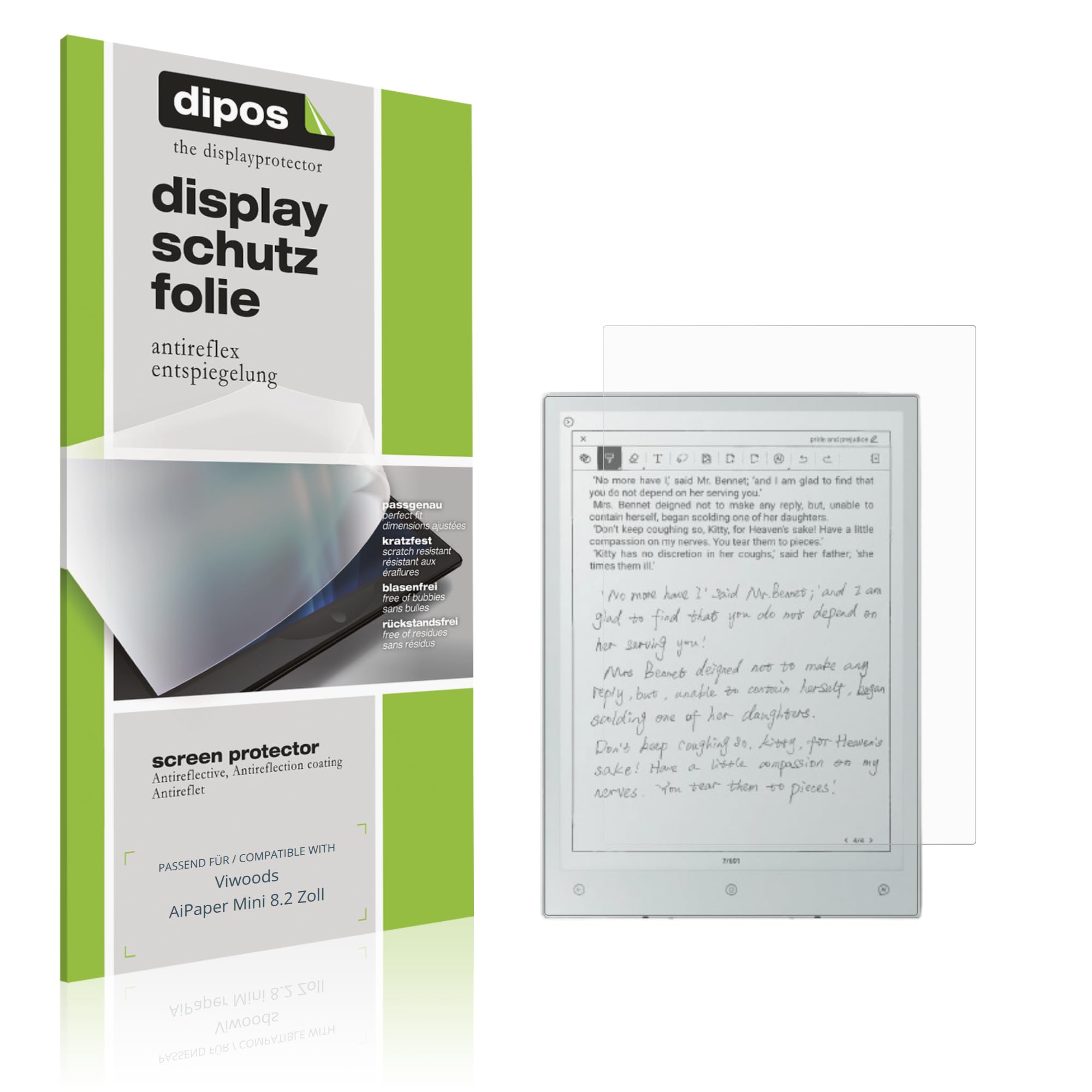  Dipos I 2x Schutzfolie matt für Viwoods AiPaper Mini
| Dipos Ultra-Dünn Case-Friendly Schutzfolie 8.2 Zoll Viwoods AiPa