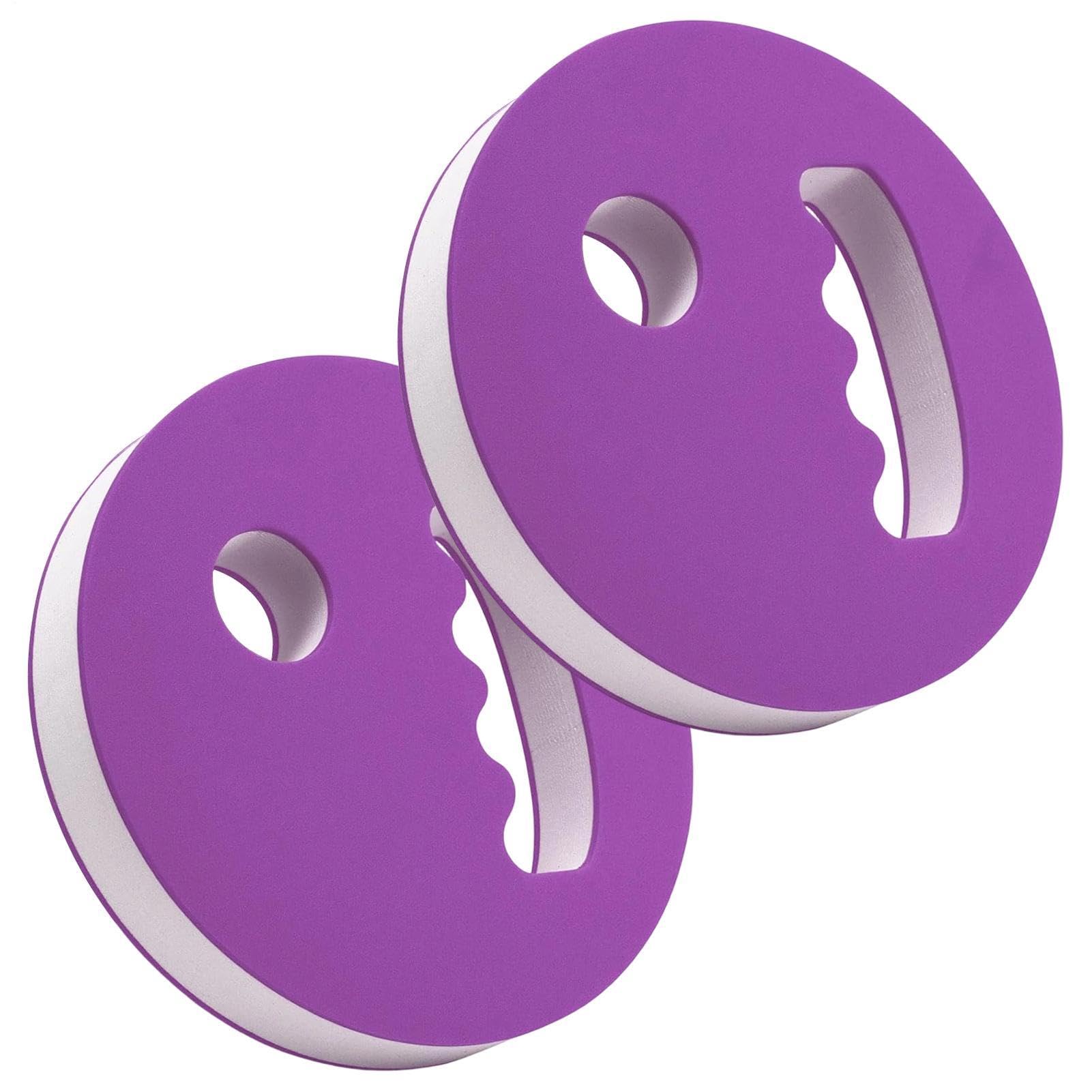 Dischi Manuali da Acquagym,2 Dischi in Schiuma Resistente con Impugnatura Manuale,Attrezzatura Da Allenamento In Piscina - Adatto a Uomini Donne Adulti Bambini Piscina Nuoto Allenamento Workout Fitnes