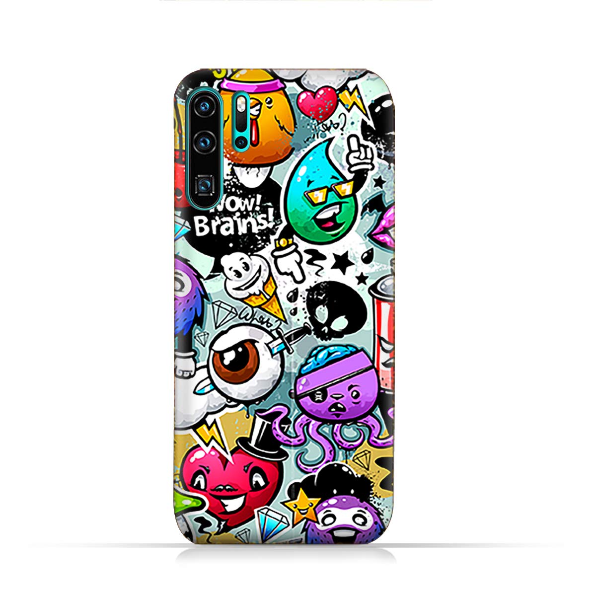AMC Design Huawei P30 Pro TPU Silicone Case with Bizarre Characters Pattern
