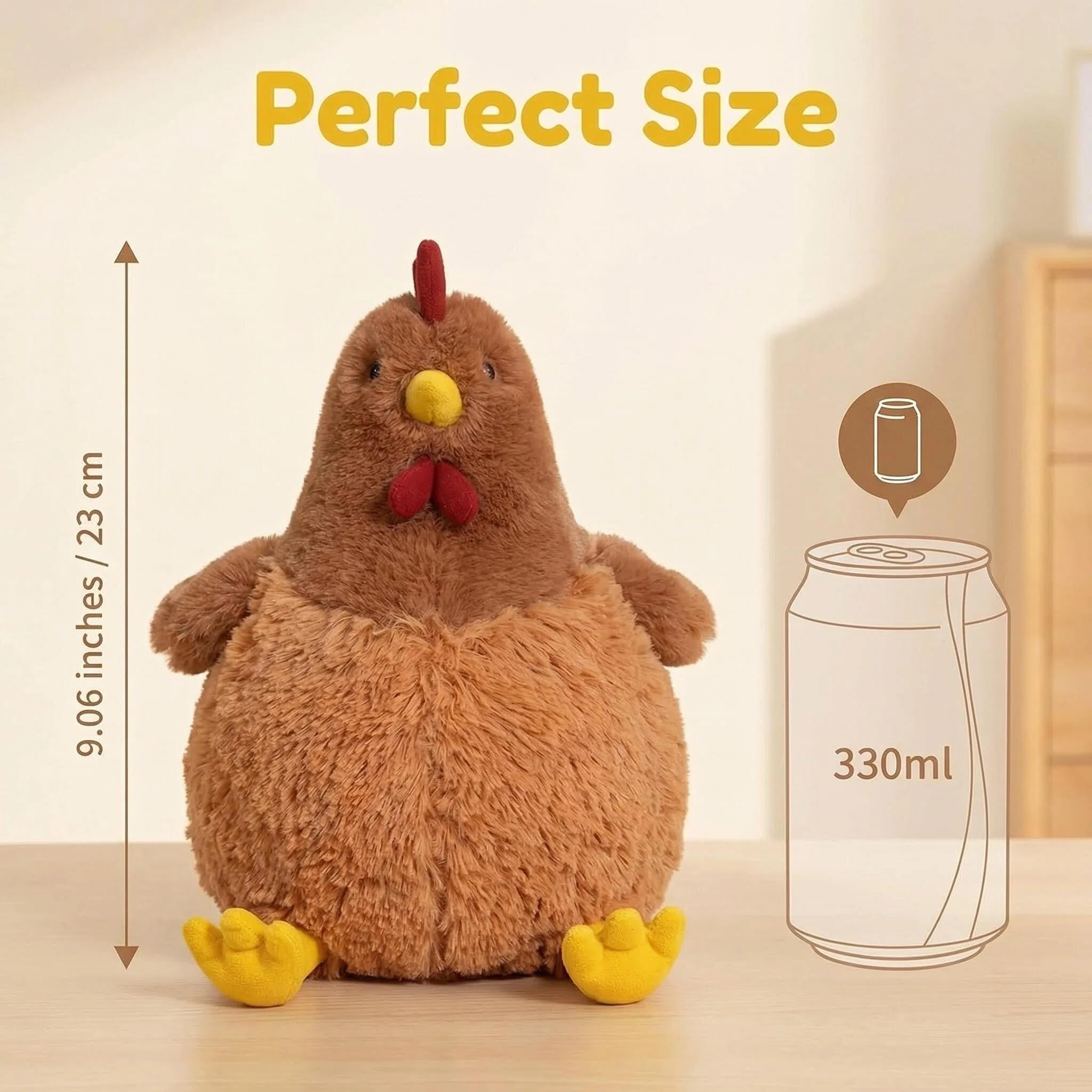 Cosiesnest Chicken Plush Toy, Realistic Stuffed Cute Chicken with Soft Short Pile Plush - Image 2