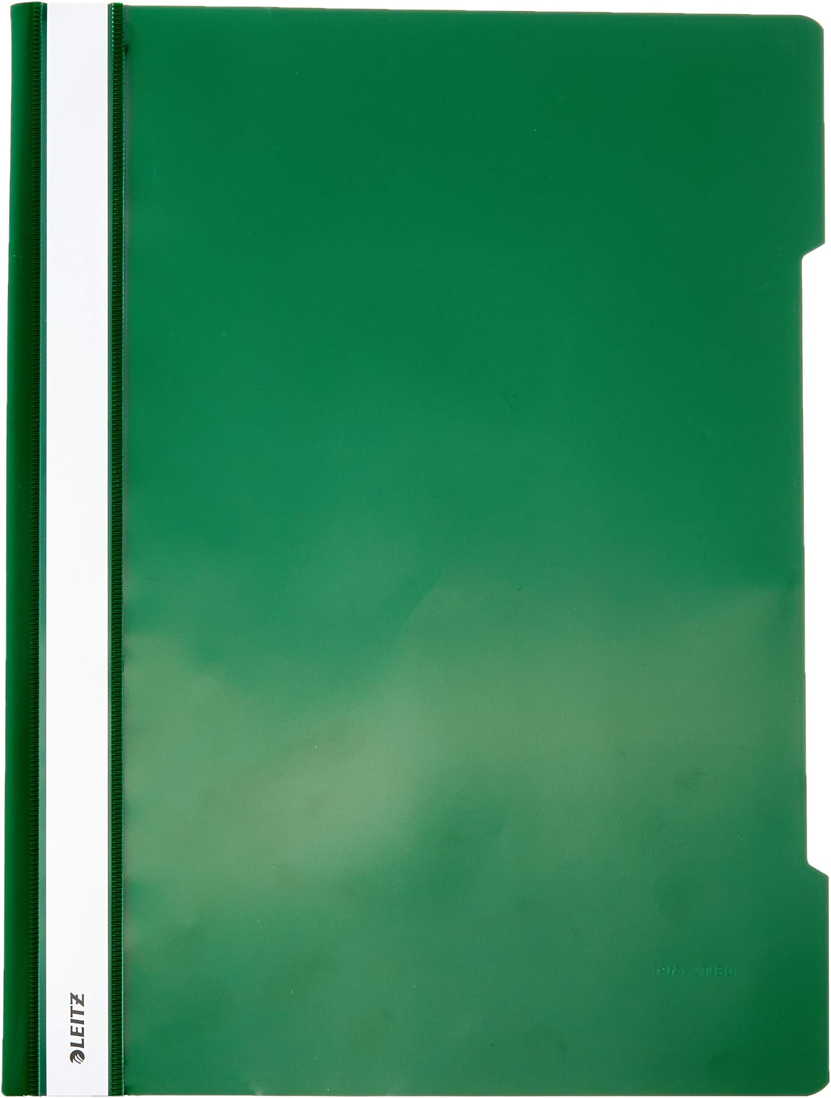 LeitzEsselte Standard Conference File A4 Full Length Title Strip Pvc Plastic Green