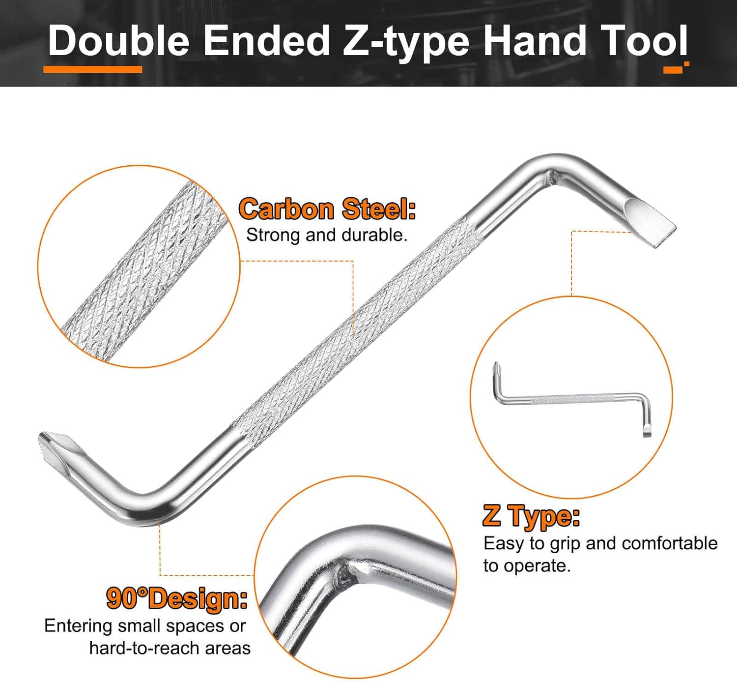 HARFINGTON Offset Screwdriver Set PH2/SL6 Phillips Slotted Head Right Angle 90 Degree Screw Driver Double Ended Z-type Hand Tool for Home Appliance Repair