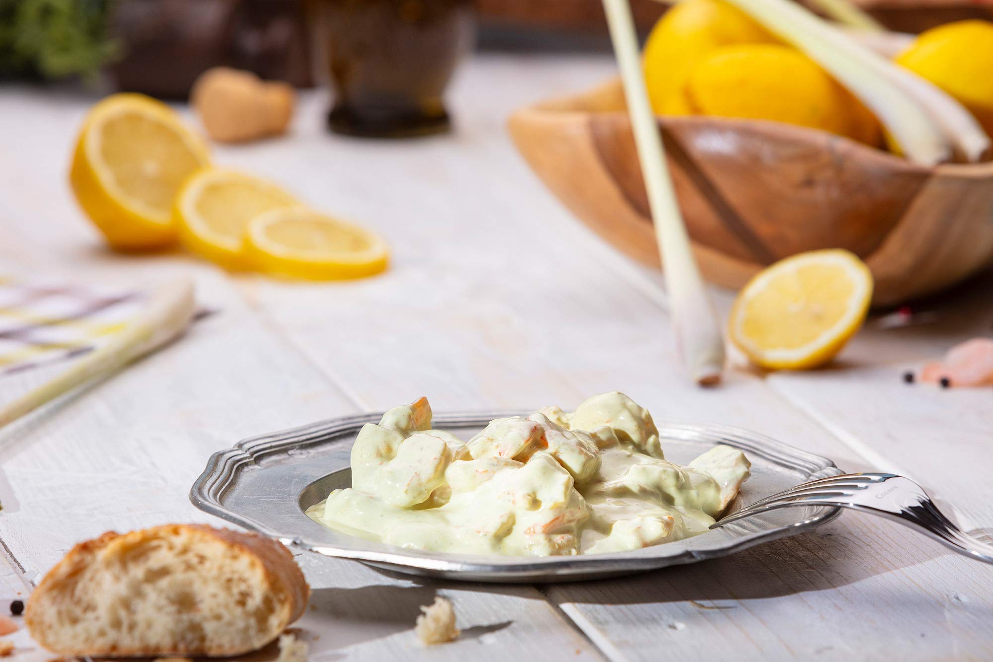 Klaassen Thai-Lemon Garnelensalat, in Handarbeit hergestellt, fruchtiges Thai-Gewürz, mit Zitronengras und Limetten, 1000g