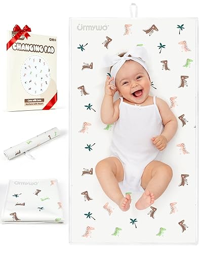 Cambiador de pañales portátil para bebé, tapete cambiador impermeable y lavable con piel sintética, suave y cómodo, bolsa de viaje plegable y tapete