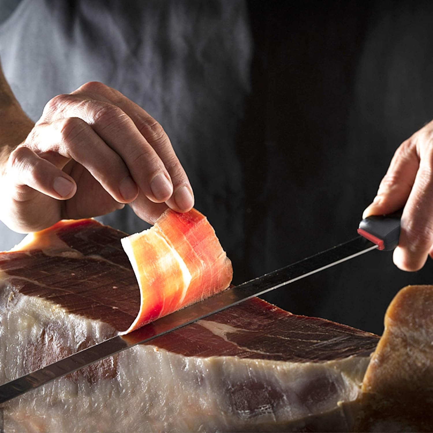 BOLEXINO 12 Inch Carving Slicing Knife, Ultra Sharp Premium Ham Slicer knife, Great for Slicing Roasts, Meats, Fruits and Vegetables (12" carving knife): Home & Kitchen