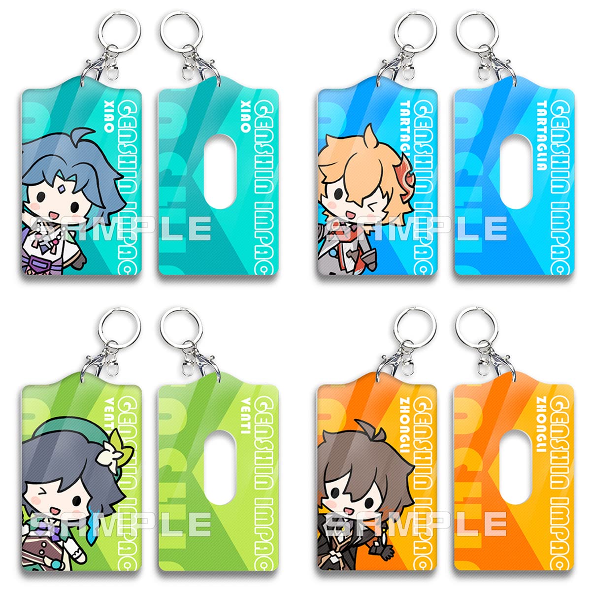 Amazon.co.jp: 原神 パスケース 定期入れ タルタリヤ ショウ 鍾離