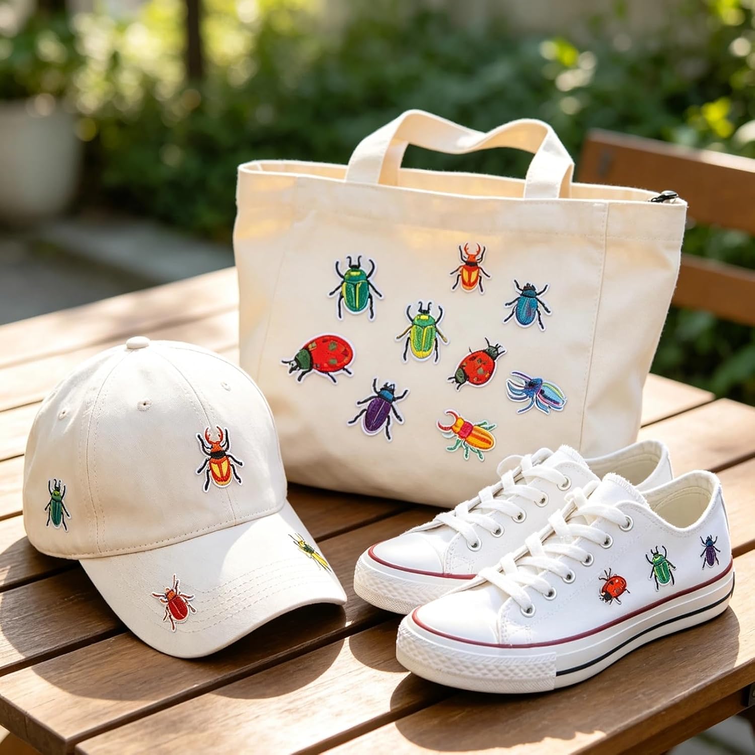 Beetle Insect Iron‑On Embroidery Patches, Sew‑on Fabric Applique