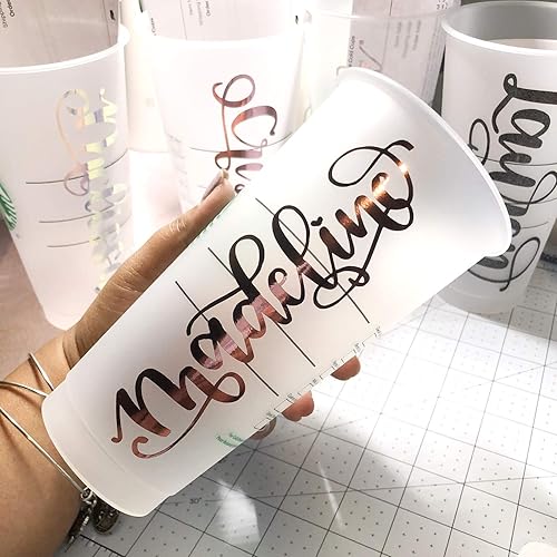 Miniatura 7 de TECKWRAP - Vinilo adhesivo cromado de oro rosa para manualidades 12 pulgadas x 10 pies