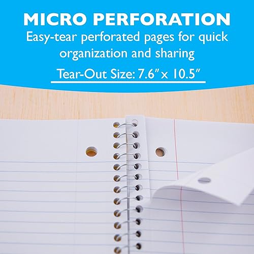 Miniatura 3 de BAZIC - Cuaderno de espiral de 1 materia, 70 hojas, color puede variar, oficina escolar, 3 unidades encuadernación desconocida