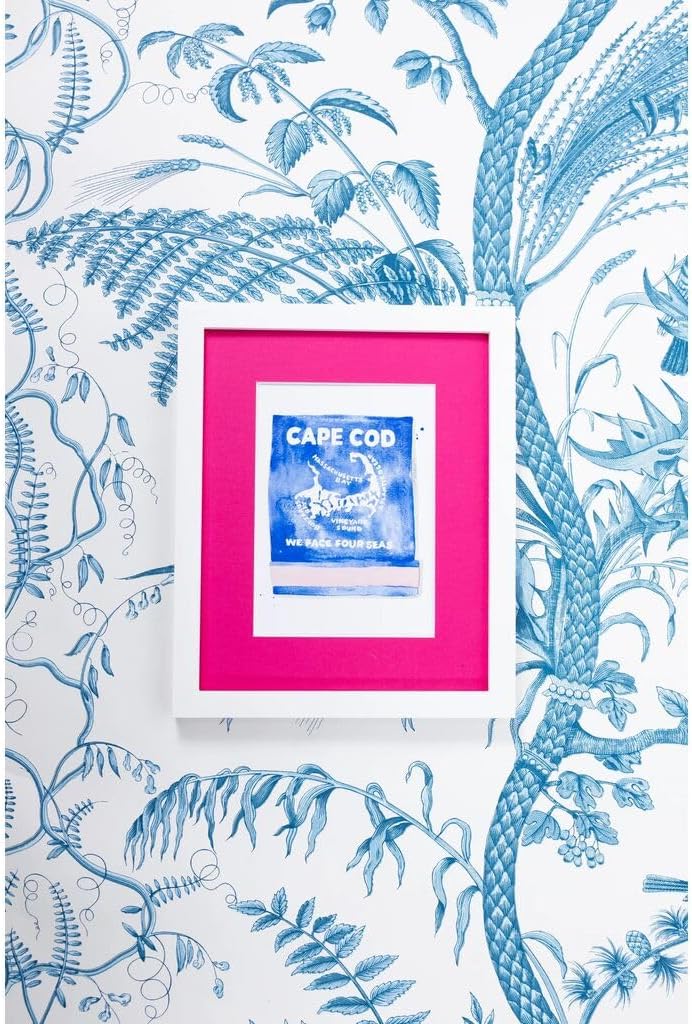 FURBISH Travel Wall Art Print - Cape Cod Matchbook - Aesthetic Wall Decor, Modern Wall Art, Preppy Room Decor for Living Room, Bedroom - Massachusetts Poster(5X7, Unframed)