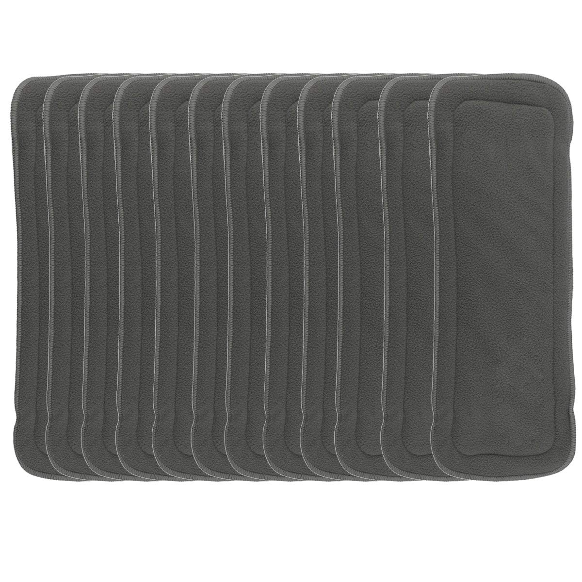 HAPPY CHERRY 12 Pcs 4 layers Bébé Inserts Couches Lavables en Charbon de Bambou Doublures Absorbant pour Nappy 35 * 13.5cm